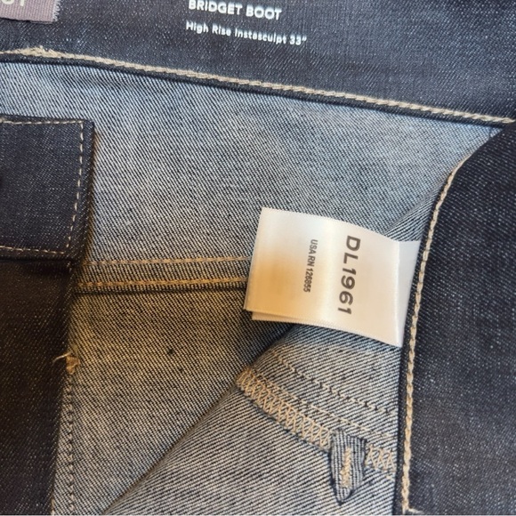 DL1961 Women’s Bridget Bootcut High Rise Instasculpt Jeans Indigo Coated Size 29 - Picture 7 of 14
